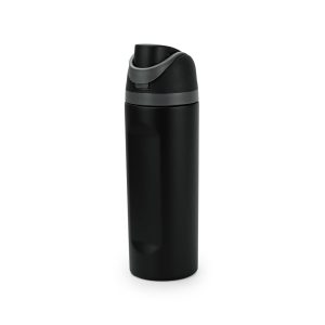 Cuisine Art Insulated Stainless Steel Water Bottle with 2-Way Straw Lid – 18/8 Pro-Grade Vacuum Flask – Leakproof Sports Bottle with Sip Straw & Direct Swig Spout – 100% BPA-Free – 560ml, Black