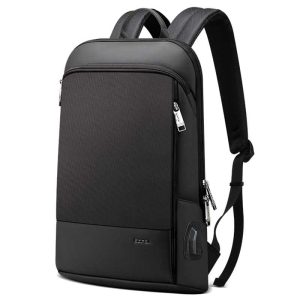 BOPAI Premium Slim Backpack Lightweight Water Resistant Multifunctional Anti-Theft Nylon Daypack with Built in USB port for Men/Women, BO-BB611