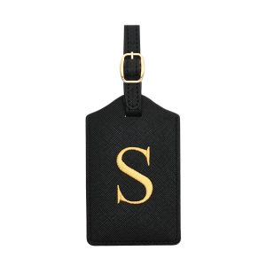 CHOIEO Luggage Tag PU Leather for Suitcase Baggage Handbag Travel Bag Label Suitcase Tag Suitcase Label Tag w. Name Card & Privacy Cover (S)