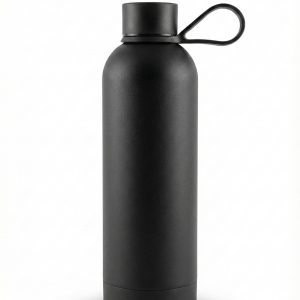 [Thermoria] 500ml Insulated Stainless Steel Water Bottle – Vacuum Thermal Flask Keeps Drinks Cold 24H & Hot 12H, Leak-Proof Matte Black Reusable Bottle for School, Office, Gym & Travel