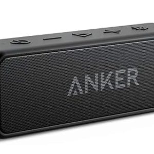 Anker Soundcore 2 Portable Bluetooth Speaker with Superior Stereo Sound, BassUp Technology, 12-Watts, IPX7 Water-Resistant Shower Speaker, 24-Hour Playtime, Wireless Speaker for Home,Outdoors,Travel