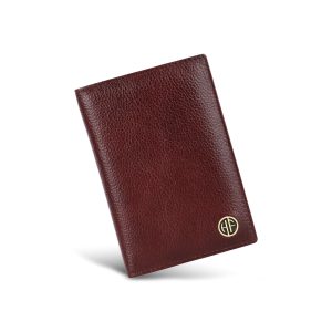 HAMMONDS FLYCATCHER Leather Unisex Passport Holder, Brown, Minimalist